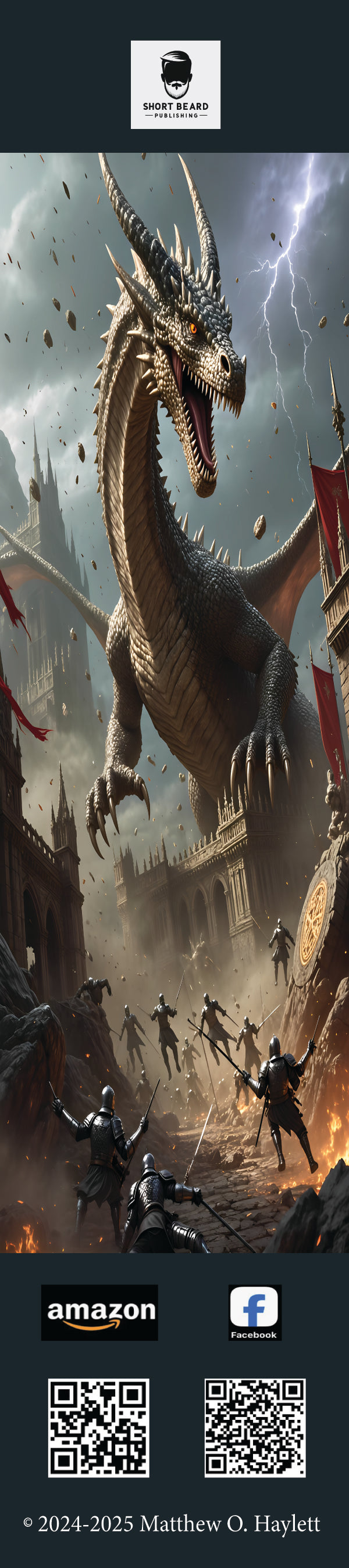 Earth Dragon Bookmark (V2) — 2" x 9" Premium Cardstock, Gloss-Coated with Colored Tassel by Short Beard Publishing