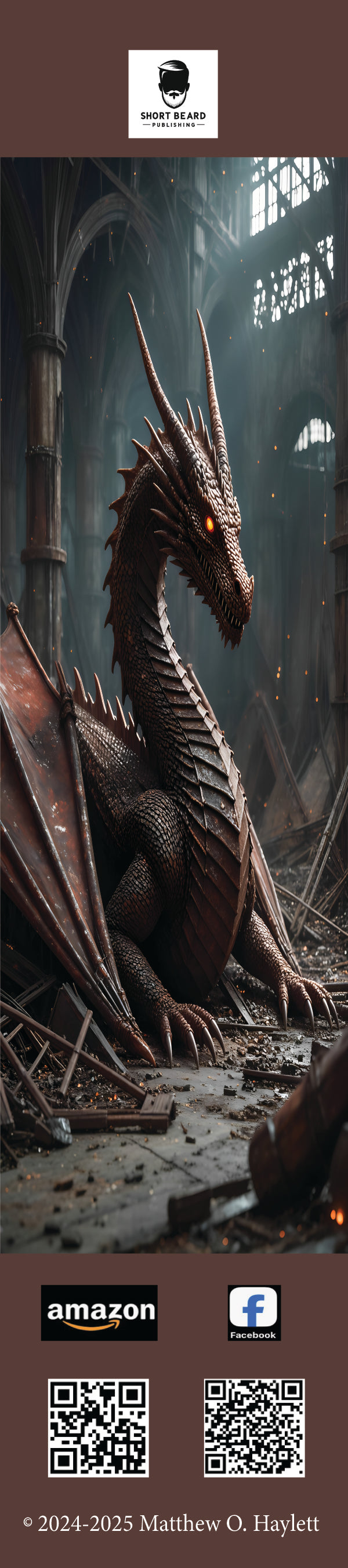 Forge Dragon Bookmark — 2" x 9" Premium Cardstock, Gloss-Coated with Colored Tassel by Short Beard Publishing