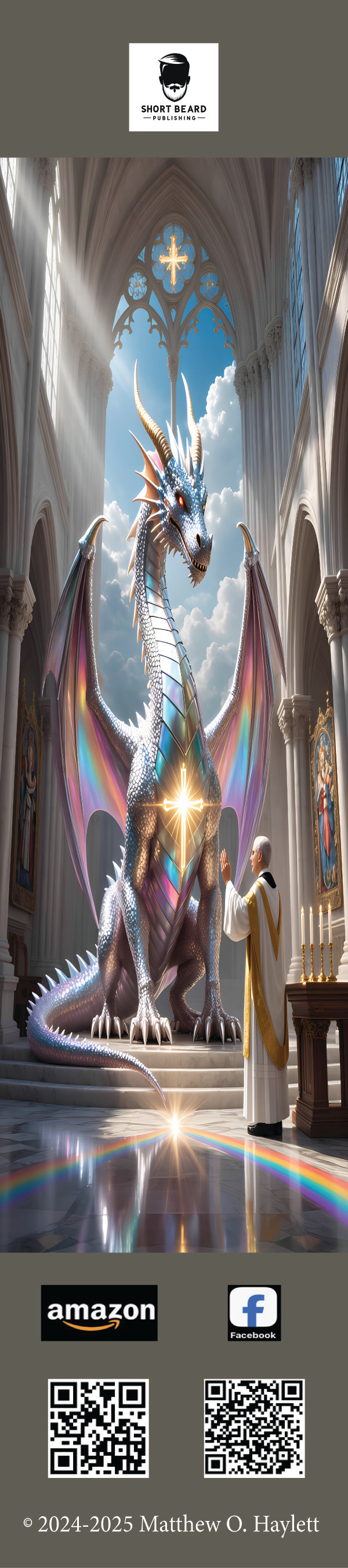 Holy Divine Dragon Bookmark — 2" x 9" Premium Cardstock, Gloss-Coated with Colored Tassel by Short Beard Publishing