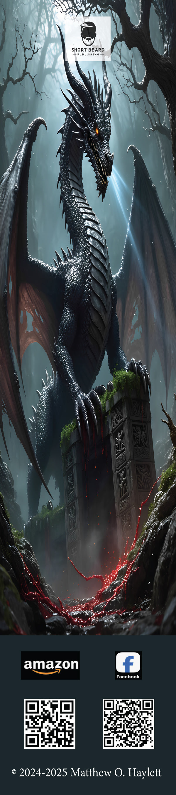 Blood Dragon 2 Bookmark — 2" x 9" Premium Cardstock, Gloss-Coated with Colored Tassel by Short Beard Publishing