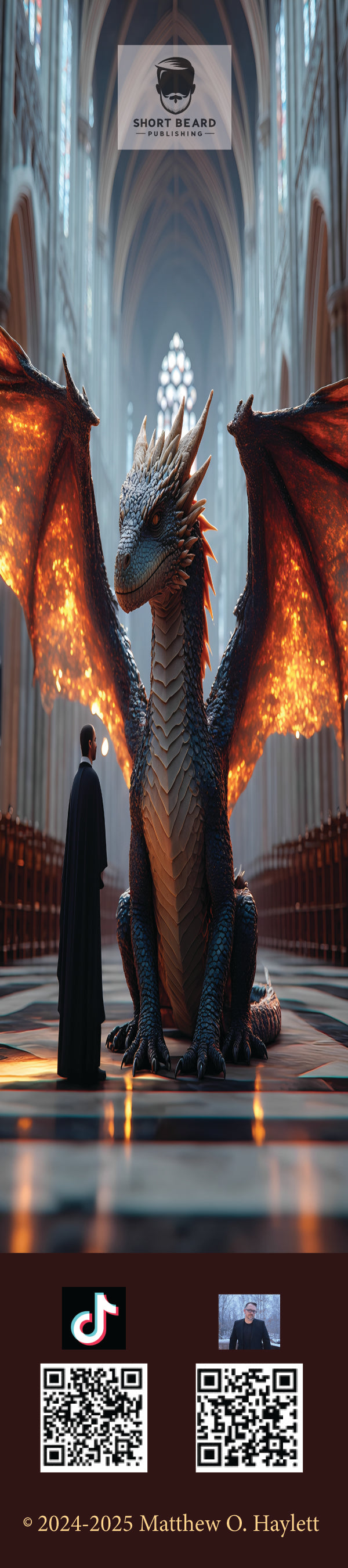 Chaos Dragon Bookmark — 2" x 9" Premium Cardstock, Gloss-Coated with Colored Tassel by Short Beard Publishing