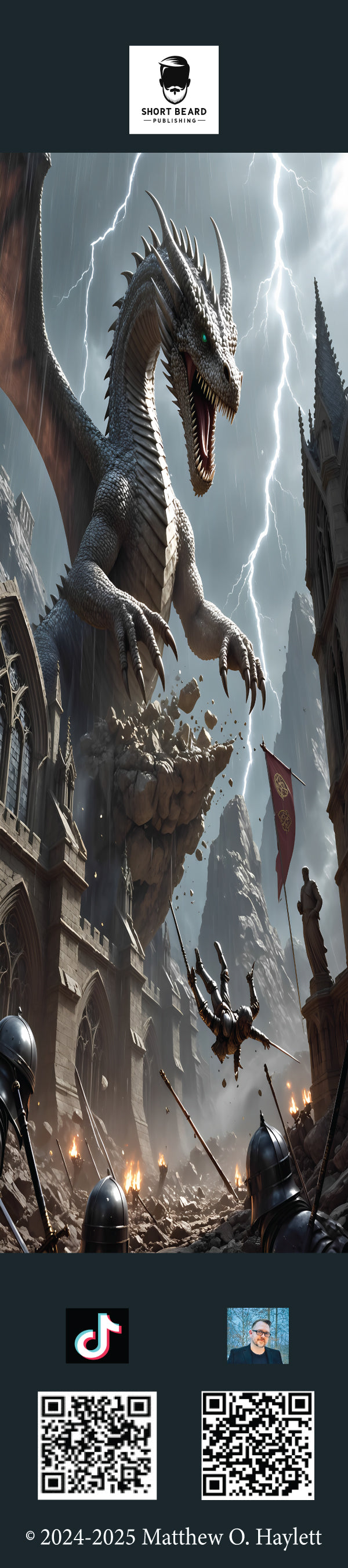 Earth Dragon Bookmark (V2) — 2" x 9" Premium Cardstock, Gloss-Coated with Colored Tassel by Short Beard Publishing