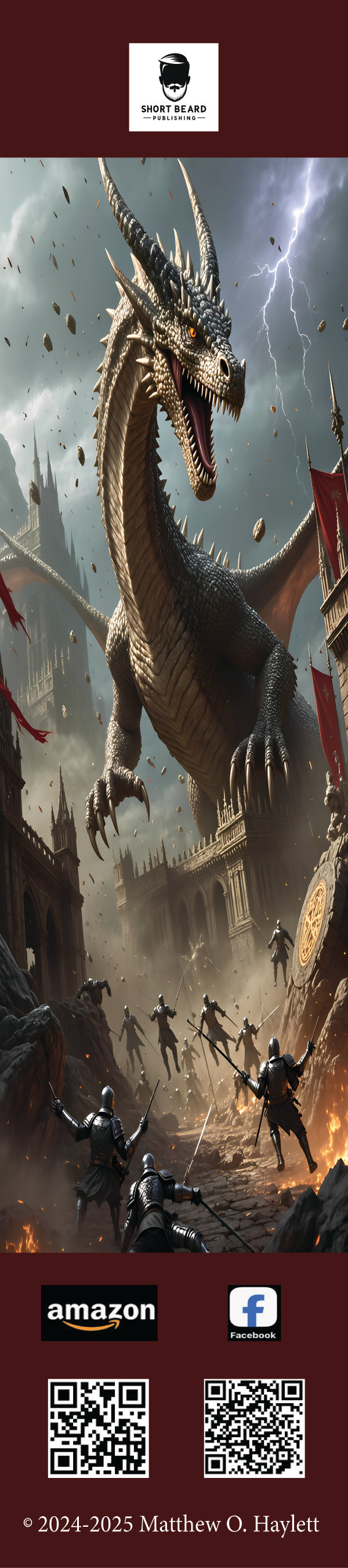 Earth Dragon Bookmark — 2" x 9" Premium Cardstock, Gloss-Coated with Colored Tassel by Short Beard Publishing