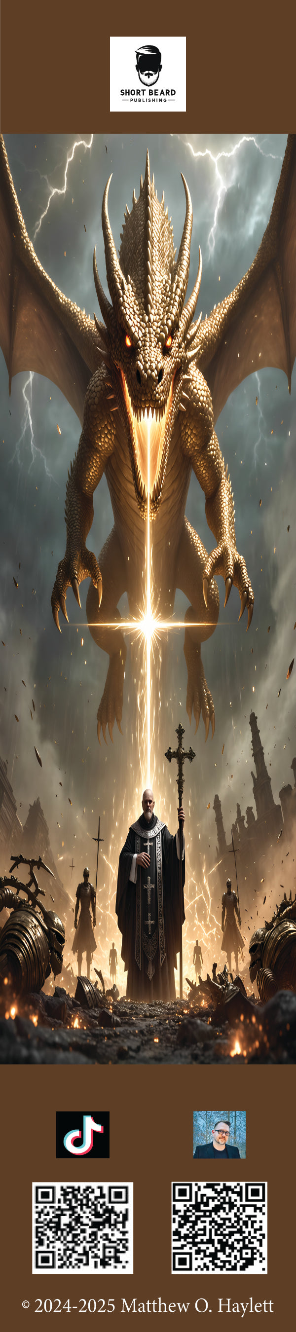 Earth Dragon Bookmark — 2" x 9" Premium Cardstock, Gloss-Coated with Colored Tassel by Short Beard Publishing